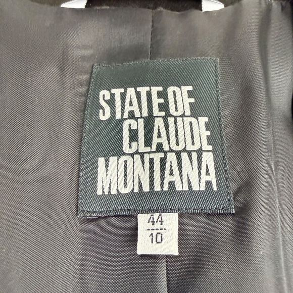 State of Claude Montana Black Blazer & Tank Top Set Made in Italy Tuxedo Lapel - Picture 6 of 12